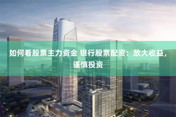 如何看股票主力资金 银行股票配资：放大收益，谨慎投资